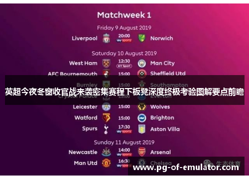 英超今夜冬窗收官战来袭密集赛程下板凳深度终极考验图解要点前瞻 英超今夜冬窗收官战来袭密集赛程下板凳深度终极考验图解要点前瞻