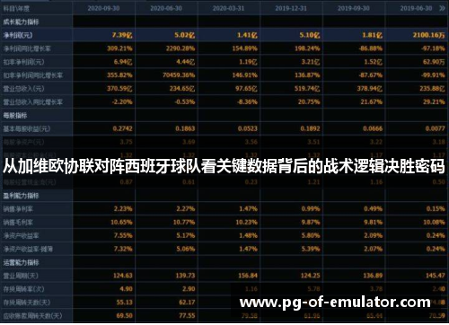 从加维欧协联对阵西班牙球队看关键数据背后的战术逻辑决胜密码